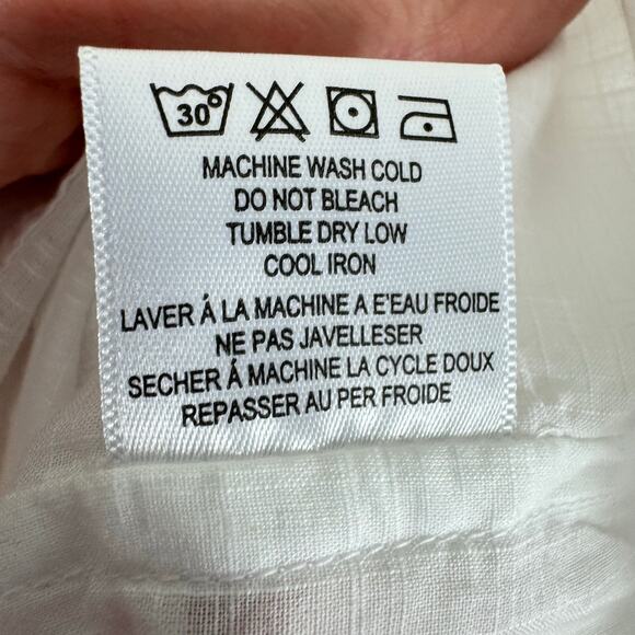 Dakota NWT White 100% Cotton Short Sleeve Collared Lightweight Button Up Size XL - Picture 8 of 8